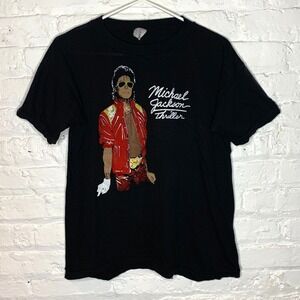 VINTAGE 80s MICHAEL JACKSON THRILLER‎ CONCERT BOOTLEG T-SHIRT SZ XL 1980s
